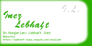 inez lebhaft business card